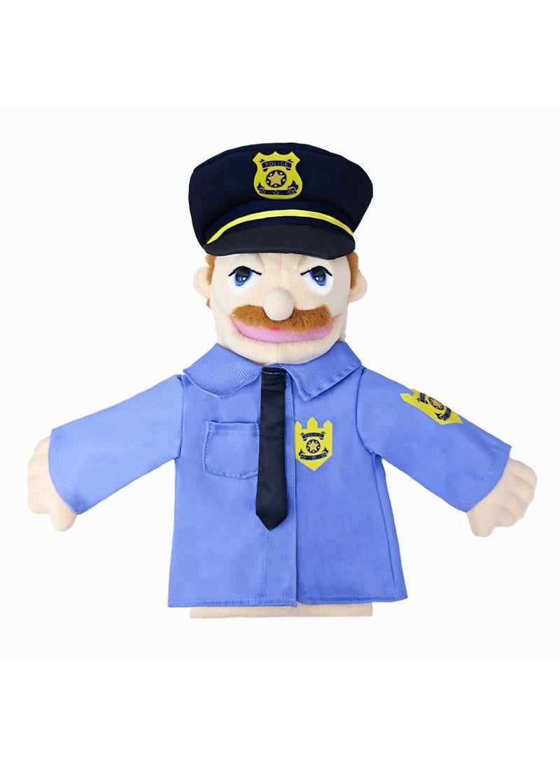 general 1 Pcs Police Occupation Professional Figurine Role Playing Parent-Child Interaction Toy Family Companionship Plush Doll Figurine Toy Hand Puppet - Image 1