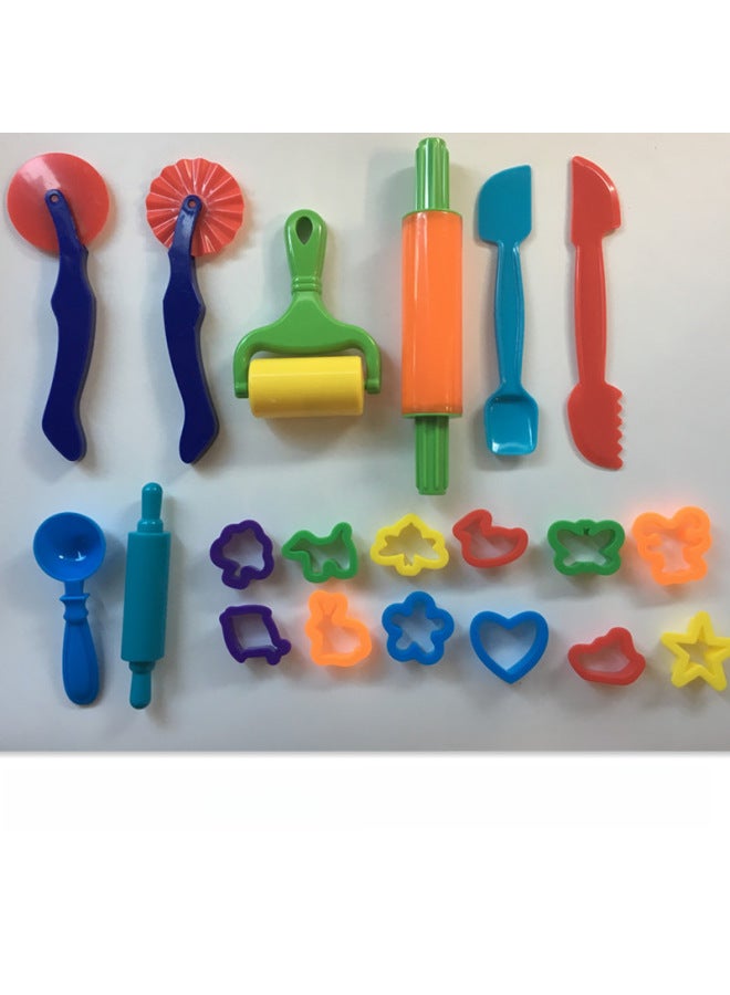 Kindergarten Primary School Students Science And Education Children Diy Handmade Colored Clay Plasticine Animal Cutting Mold Big Tool Noodle Needle Cylinder-Specifications:30 Pieces Of Custom Color Mud Set For Guests