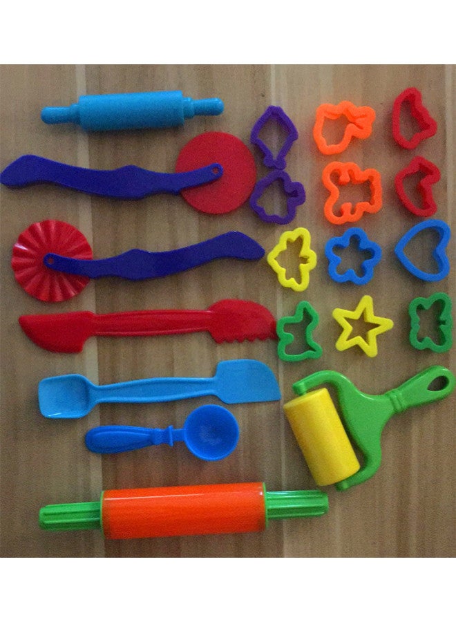 Kindergarten Primary School Students Science And Education Children Diy Handmade Colored Clay Plasticine Animal Cutting Mold Big Tool Noodle Needle Cylinder-Specifications:30 Pieces Of Custom Color Mud Set For Guests