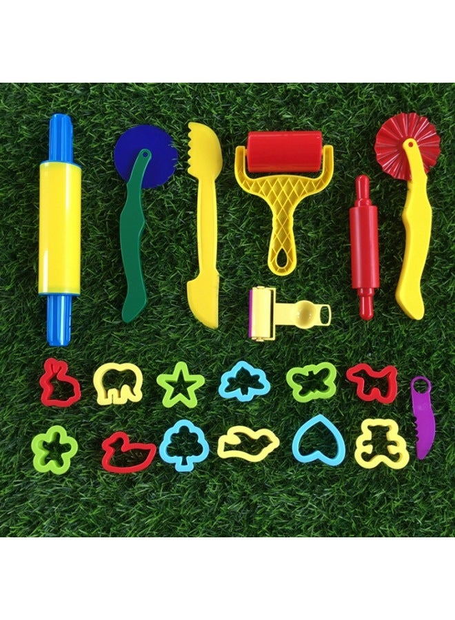 Kindergarten Primary School Students Science And Education Children Diy Handmade Colored Clay Plasticine Animal Cutting Mold Big Tool Noodle Needle Cylinder-Specifications:30 Pieces Of Custom Color Mud Set For Guests
