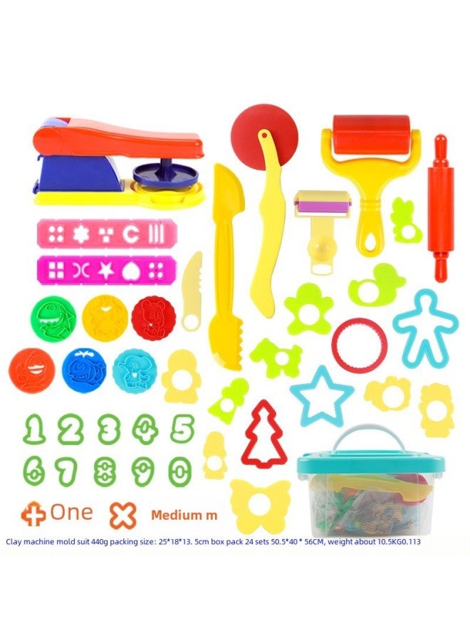 Kindergarten Primary School Students Science And Education Children Diy Handmade Colored Clay Plasticine Animal Cutting Mold Big Tool Noodle Needle Cylinder-Specifications:30 Pieces Of Custom Color Mud Set For Guests