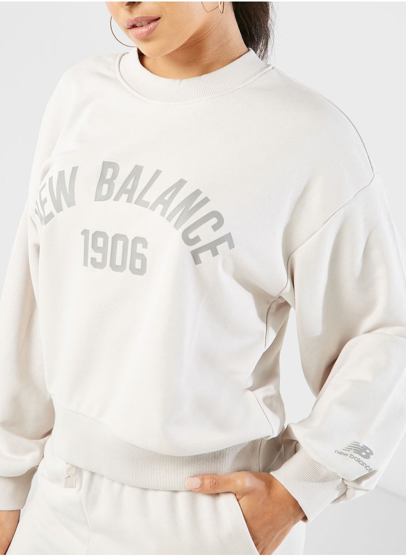 New Balance - Essentials Varsity Terry Sweatshirt - Image 1