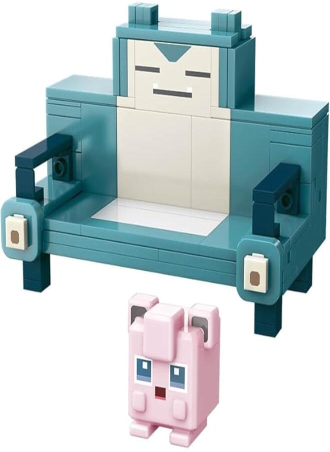 Qman Qman 73014-2 Pokemon Quest-Play Series Snorlax Carbine Bench Building Block Toys 