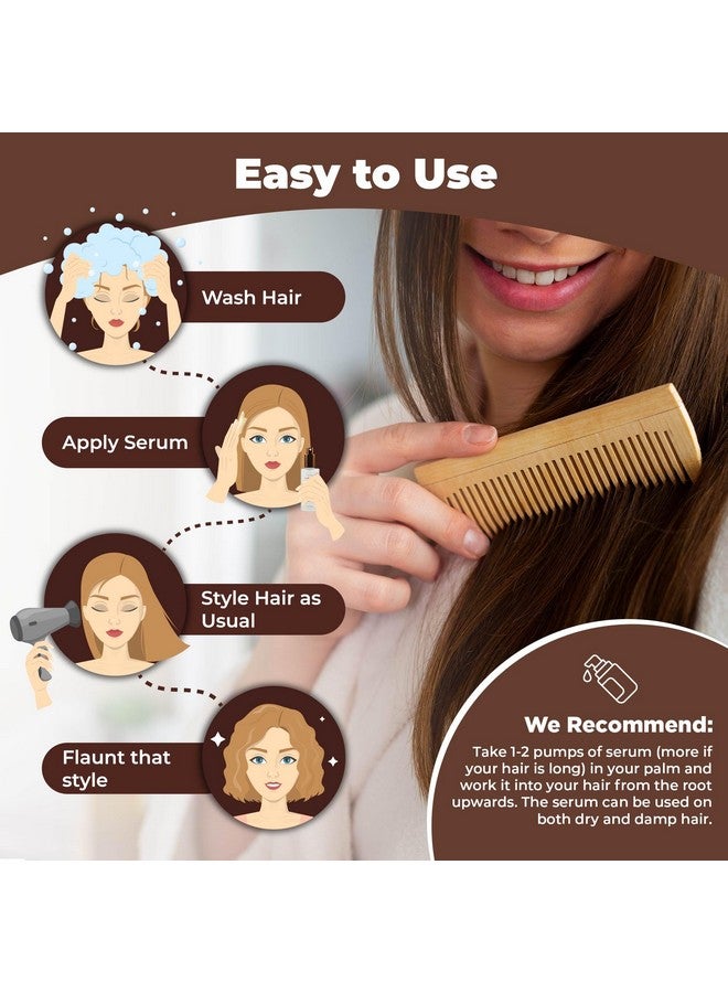 HerStyler Hair Serum - Argan Oil, Vitamin E, And Aloe Vera For Repair, Anti-Frizz For All Hair Textures, Nourishing For Enhanced Shine, Non-Greasy, Suitable For Color Treated Hair - Image 4