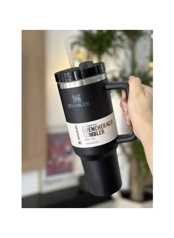Stanley Stainless Steel Thermal Mug with Lid and Straw – 1180 ml Capacity – Keeps Hot and Cold Beverages  - Image 1