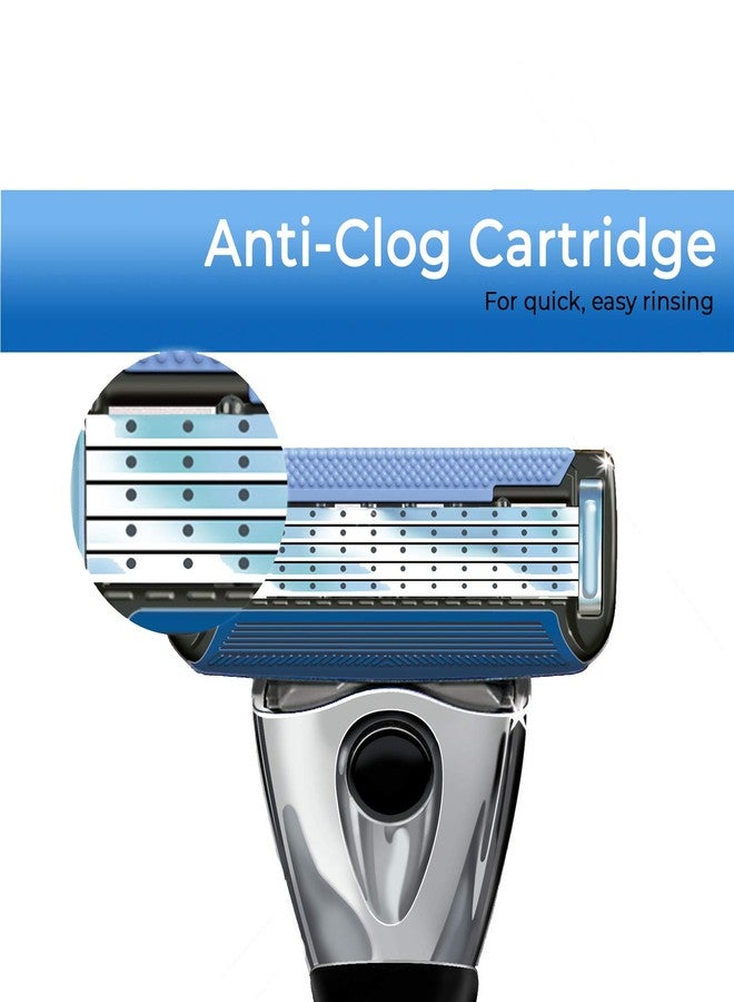 Personna Men's 5 Blade Razor System - Mens Shaving Razors - Razor Handle with 12 Replacement Cartridges - Image 5