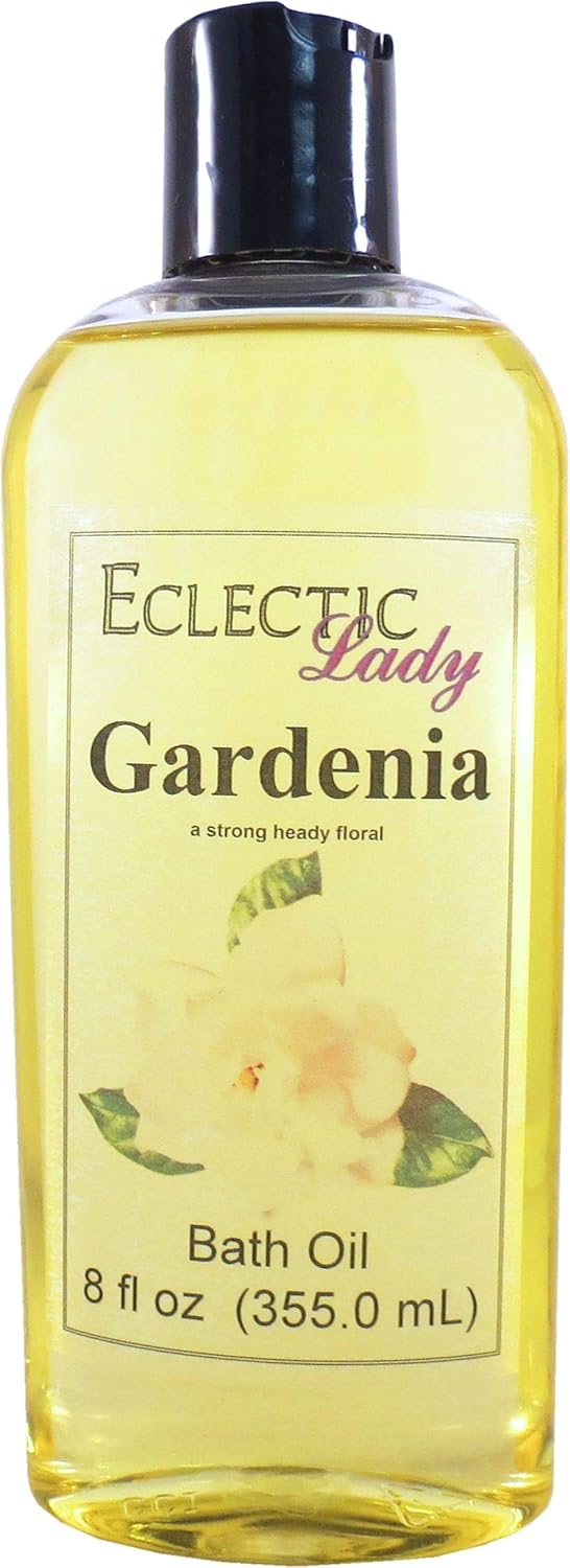 زيت الاستحمام جاردينيا من إكليكتك ليدي زيت استحمام معطر مريح مرطب  زيت استحمام للجسم للبشرة الجافة والخشنة والحساسة زيت مغذي يومي للجسم 8 أونصات