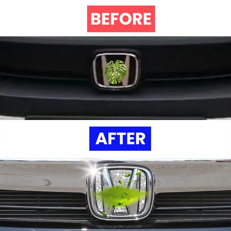 CUCHIYUN Bling Crystal Car Front Emblem Cover Sticker Compatible with Honda 10th Gen Civic Sedan 2022 2021 2020 2019 2018 (car Front Logo) - Image 3