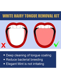 Jaysuing White Hairy Tongue Removal Kit, Tongue Cleaning Gel Set, Tongue Cleaner Gel with Soft Tongue Brush, Easy to Use Tongue Scraper Precise Cleaning Brush Kit, Keep Fresh Breath 50G  - Image 5