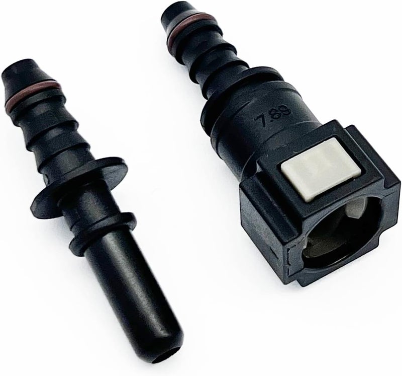 KRD Performance 3/8 SAE to 3/8 Barb Straight Quick Release Connector for Nylon Fuel Line Hose - Image 2