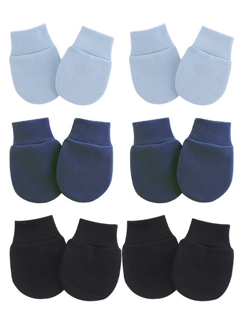 6 Pairs Baby Scratch Mittens Unisex Cotton Gloves Suitable For 0-6 Months