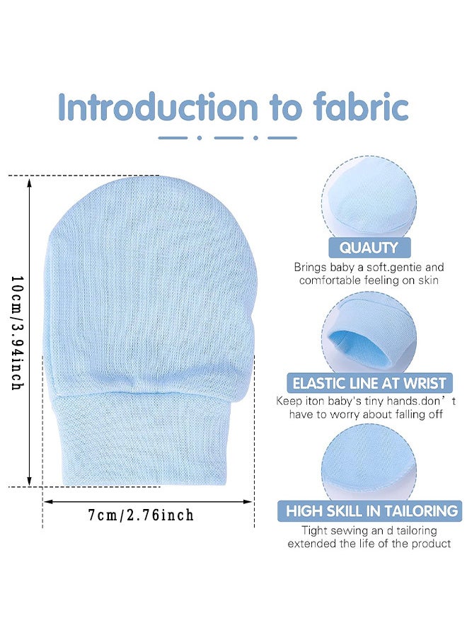 6 Pairs Baby Scratch Mittens Unisex Cotton Gloves Suitable For 0-6 Months