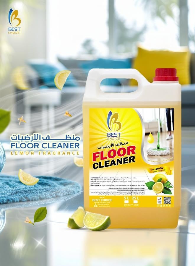 Best Choice Premium Floor Cleaner and Freshener Lemon Scented - 5 Liters - Image 2