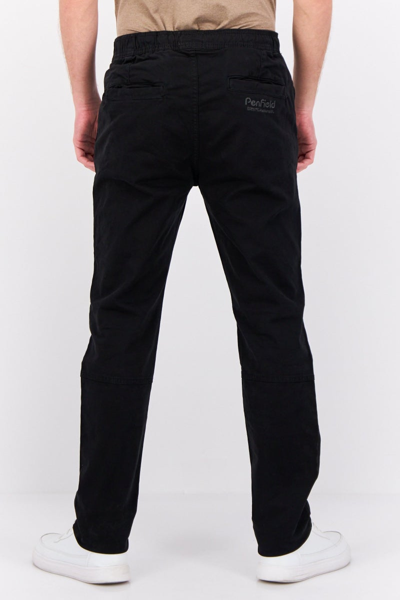 Penfield سروال تشينو للرجال بقصة عادية مع حبل سحب، أسود - Image 3
