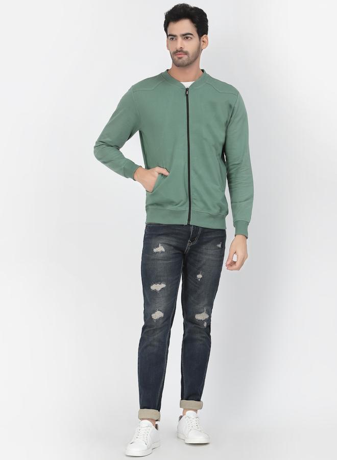 PAUSE Men Green Regular Fit Zip-Up Jacket - Image 4