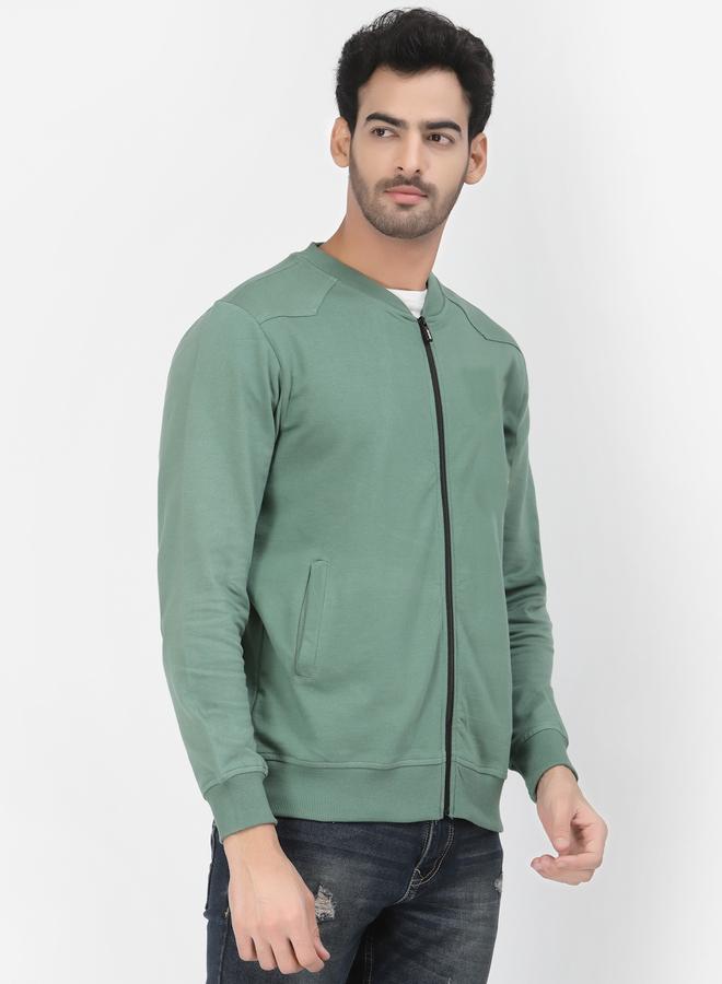 PAUSE Men Green Regular Fit Zip-Up Jacket - Image 5