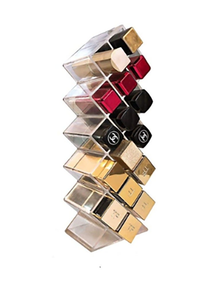 Bukela Arabest Makeup Organizer Lipstick Holder - 16 Slots Acrylic Lipstick Organizer and Storage Display Case Box for Lipstick,Lip Gloss,Lipstick and Dressing Table Display - Image 1