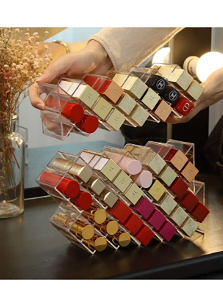 Bukela Arabest Makeup Organizer Lipstick Holder - 16 Slots Acrylic Lipstick Organizer and Storage Display Case Box for Lipstick,Lip Gloss,Lipstick and Dressing Table Display - Image 4