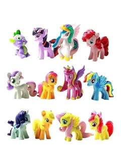 Goolsky 12-Piece Designer Highly Pigmented Paint Pony Cake Toppers Set, Multicolour 5cm