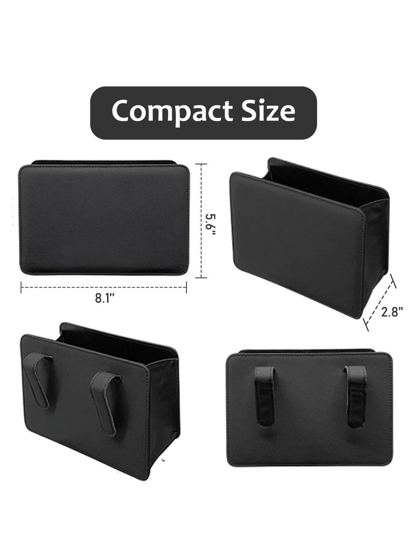 Chabeia Car Trash Can, with 30 Pcs Trash Bags,Leather Vehicle Trash Bin Car Dustbin Garbage Organizer Holder , Foldable Hanging Mini Cars Storage Bag Container for Auto, SUV (Black) - Image 3
