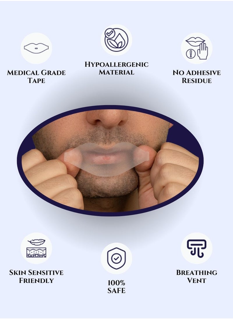 Quietstrips Quietstrips - 30pcs Sleep Strips | Anti-Snoring Mouth Tape | Promotes Nose Breathing | Improves Sleep & Oral Health | Stops Mouth Breathing | Instant Snoring Relief | Disposable & Easy to Use  - Image 4