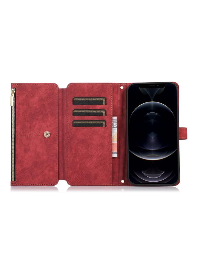 S-TOP Case For iPhone 12 Pro Dream 9-Card Wallet Zipper Bag Leather Phone Case - Image 4