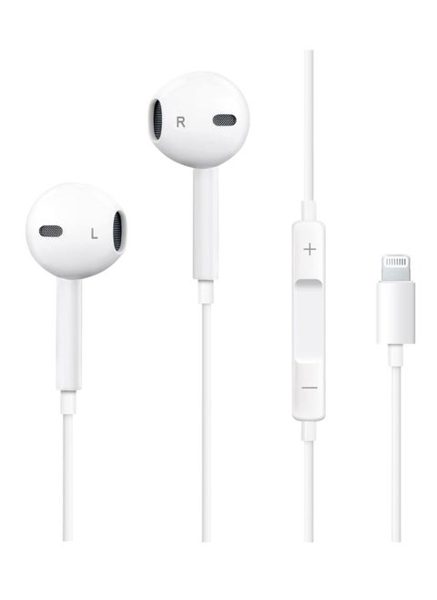 "MFi Certified iPhone Earbuds: Wired Stereo Sound Headphones with Microphone and Volume Control"