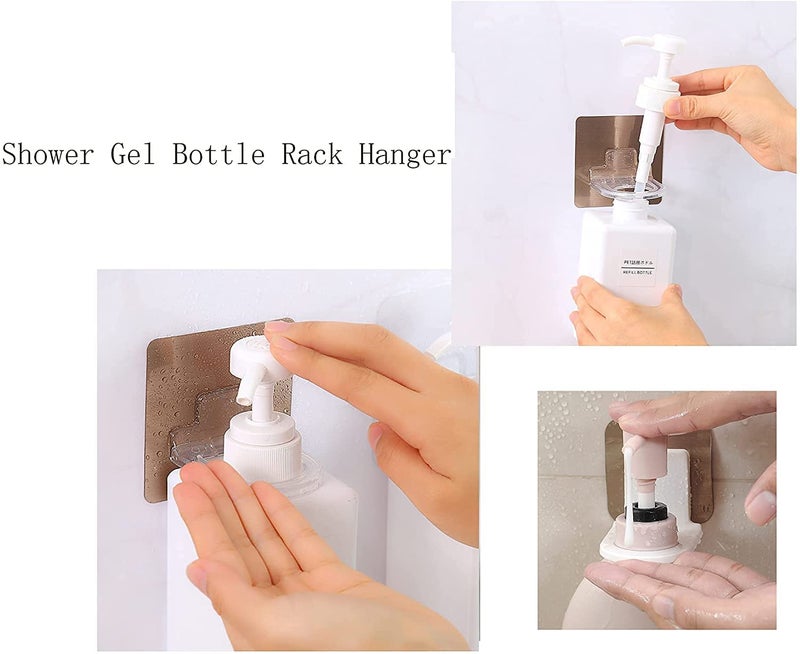 MR. JV MR.JV 2-Pack Self-Adhesive Shampoo Holder Hooks - Wall-Mounted Plastic Bottle Holders for Shower Gel & Hand Wash (Multi-Color) - Image 4