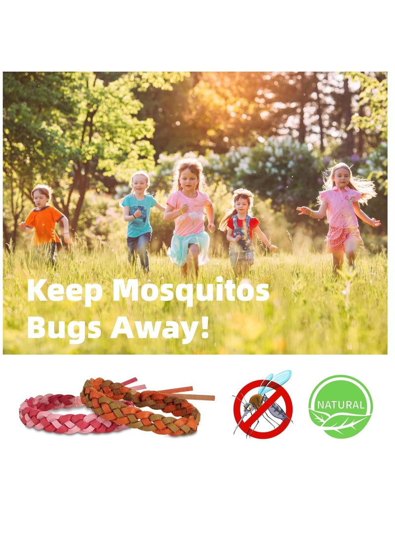 MIXDE 12 Pack Mosquito Repellent Bracelets, DEET-Free, Individually Wrapped PU Leather Insect & Bug Repellent Wrist Bands for Kids & Adults  - Image 3