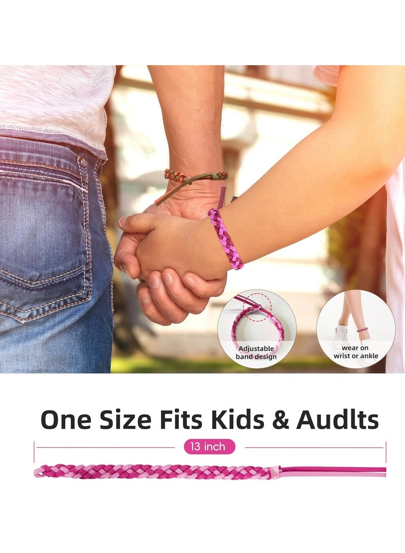 MIXDE 12 Pack Mosquito Repellent Bracelets, DEET-Free, Individually Wrapped PU Leather Insect & Bug Repellent Wrist Bands for Kids & Adults  - Image 4