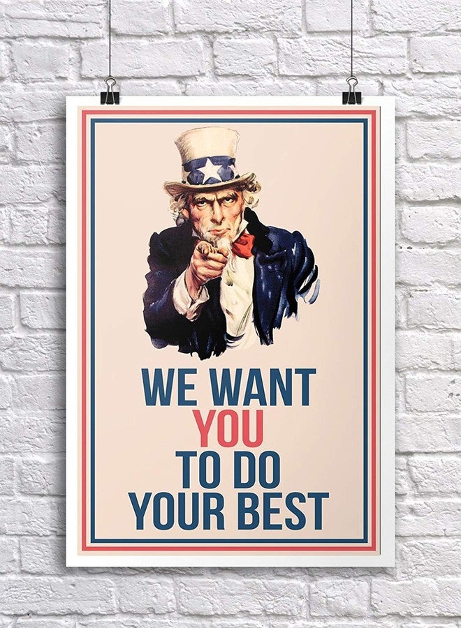 JSC JSC376 Uncle Sam We Want You Classroom Poster | 18-Inches by 12-Inches | Premium 100lb Gloss Poster Paper - Image 2