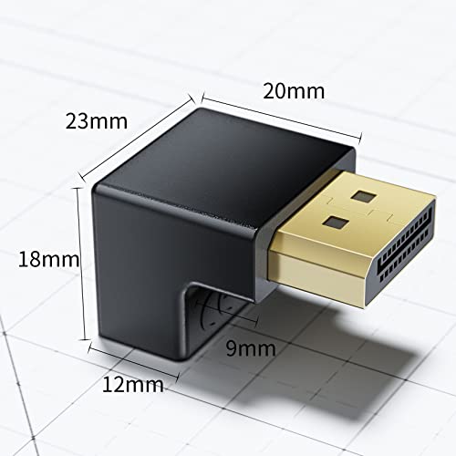 ALYYDBG Right Angle Displayport 1.4 Socket Adapter Model B - Image 2