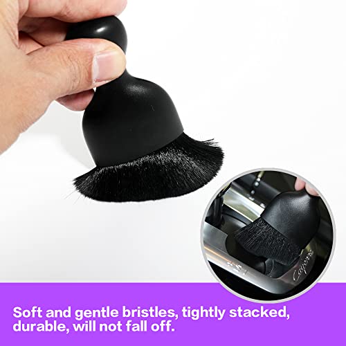 AOCISKA Car Interior Detailing Brush,Soft Bristle Cleaning Brush Car Detailing Brush Dusting Brush,Car Interior Cleaning Tool,Auto Detail Brush Car Dash Duster Brush (Black with Cap) - Image 5