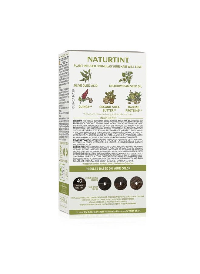 NATURTINT 4G Golden Chestnut Permanent Hair Color (Pack of 1), Ammonia Free, Vegan, Cruelty Free, up to 100% Gray Coverage, Long Lasting Results (Packaging may vary)  - Image 5
