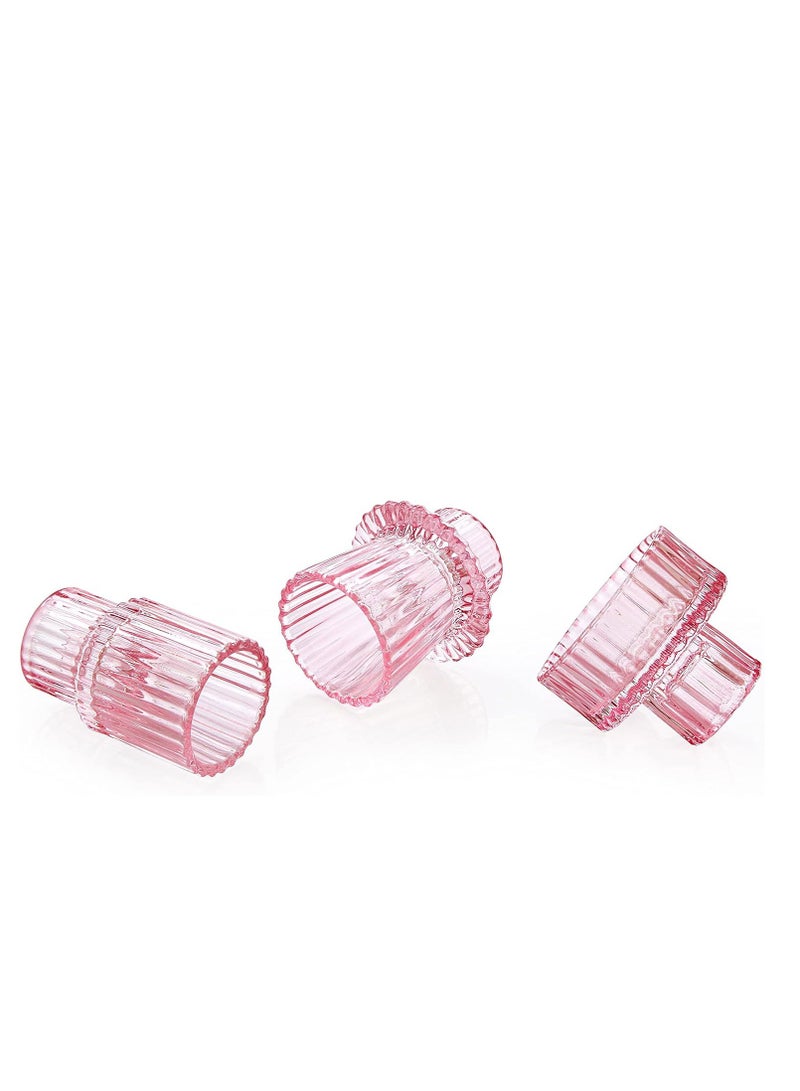 Glass Candle Holder 6Pcs for Pillar Candles, Tealight Candles Holders, Candlestick Holders for Wedding, Festival, Dinning , Party - Image 3