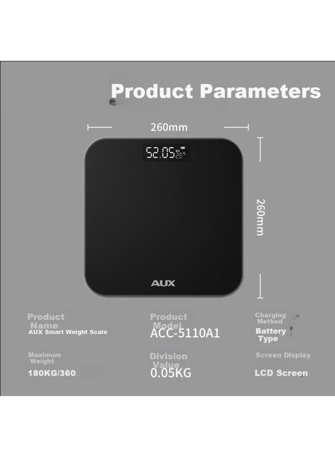 Oaks Aux Body Weight Scale Household Small Durable Precise Rechargeable Electronic Scale Measuring High-Precision Body Fat Weighing Scale - Image 5