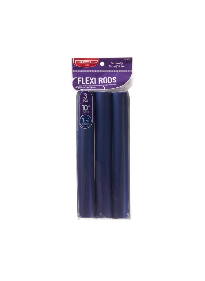ريد باي كيس قضبان Flexi من Red by Kiss - مكواة تجعيد الشعر بدون حرارة لتجعيدات الشعر المتألقة والمتموجة على الشاطئ في التسعينيات، بدون انزلاق، أداة تصفيف الشعر أثناء النوم (بطول 25.4 سم، وقطر 1 1/4 بوصة)  - Image 1