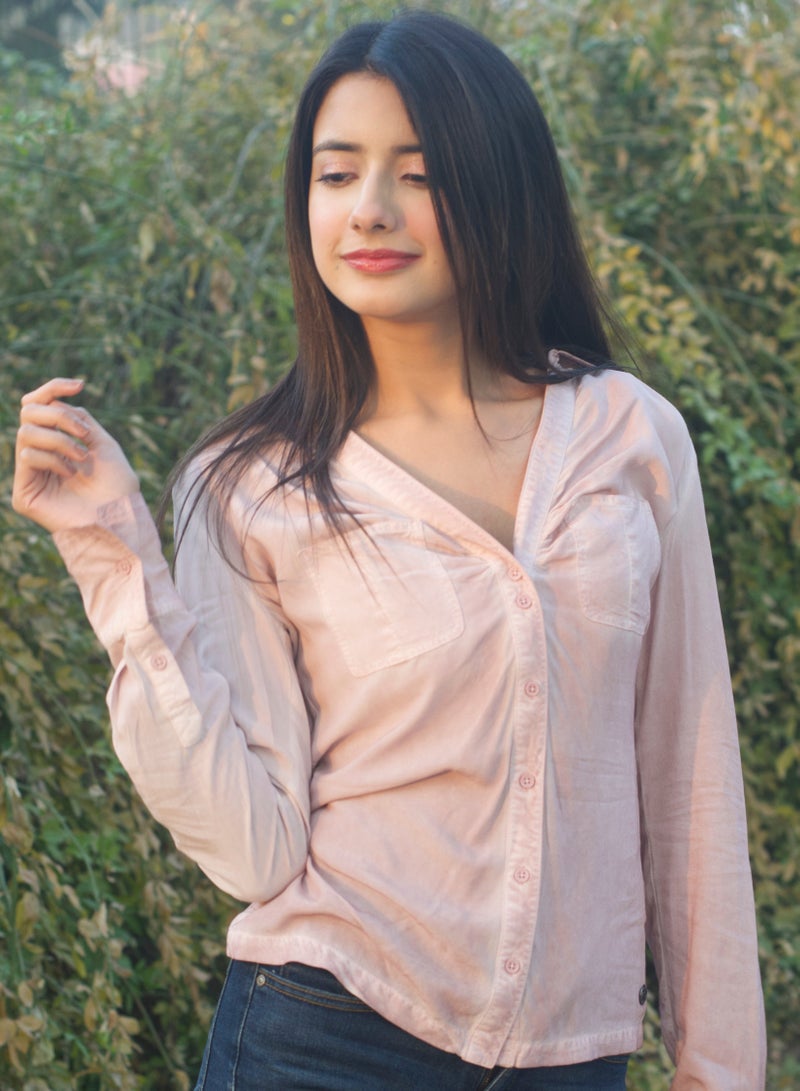 P FOR PRETTY Ombre Shirt Pink - Image 5