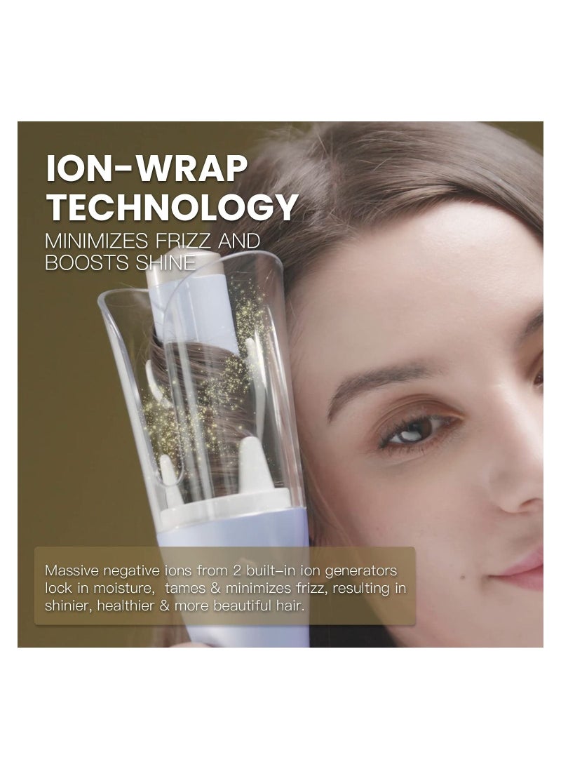Sharpdo - Auto Hair Curling Wand Ion Wrap Curler with Ceramic Ionic Barrel and Smart Anti-Stuck Sensor, Professional Styling Tool for Long and Medium Length Hair - Image 1