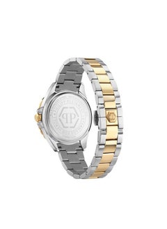 PHILIPP PLEIN PLEIN HEAVEN Philipp Plein Women’s Watch, White Honeycomb Dial, Gold-Tone Bezel, Stainless Steel Bracelet, 38mm Case, 50m Water Resistant, 3 Hands Quartz Movement  - Image 3
