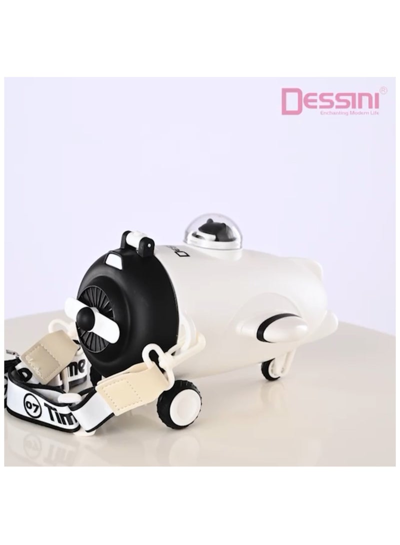 DESSINI 550Ml Kids Water Bottle, Bpa Free, Leak Proof 800Black/Grey - Image 1