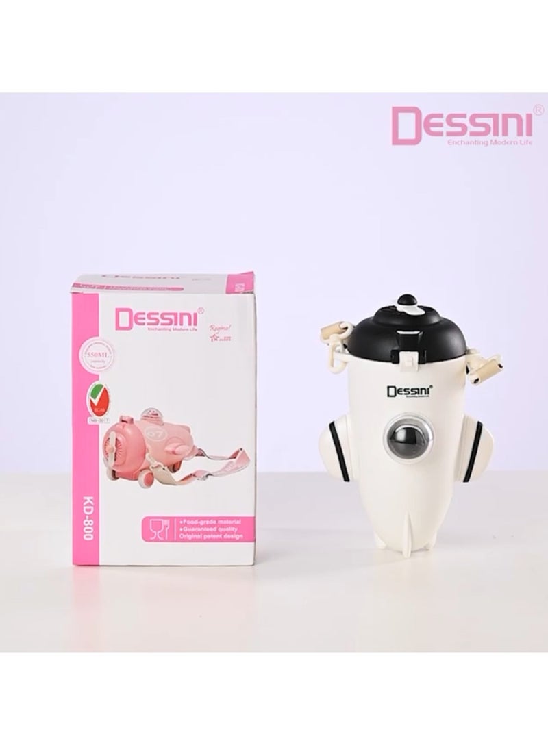 DESSINI 550Ml Kids Water Bottle, Bpa Free, Leak Proof 800Black/Grey - Image 3