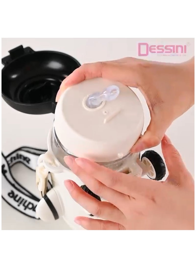 DESSINI 550Ml Kids Water Bottle, Bpa Free, Leak Proof 800Black/Grey - Image 5