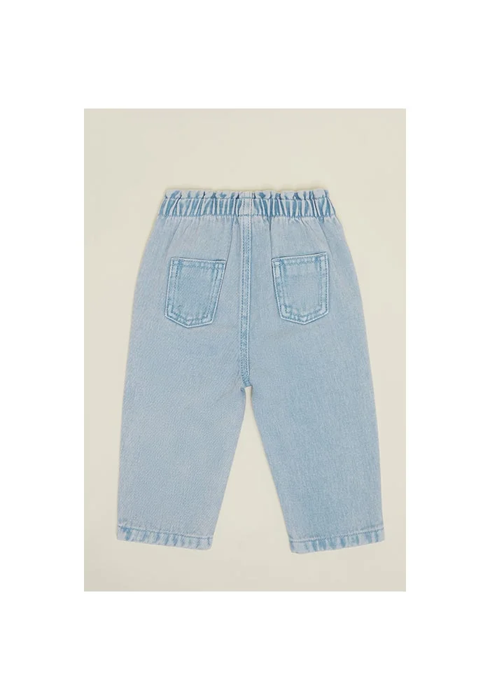 R&b Embroidered Mom Fit Jeans with Button Closure