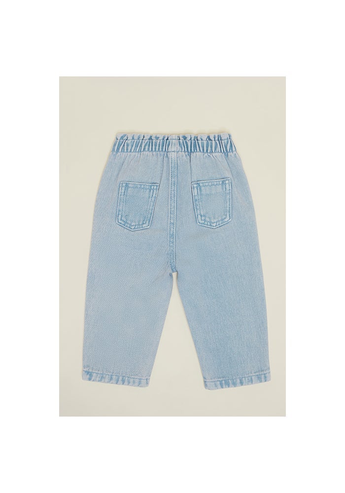 R&B Embroidered Mom Fit Jeans with Button Closure - Image 2