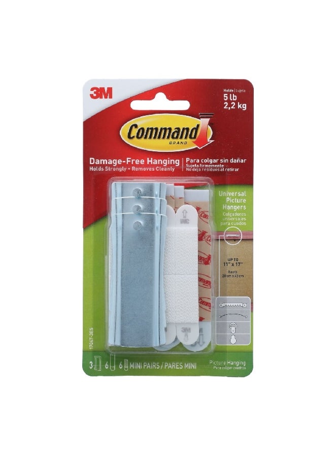كوماند 17047-3ES أداة تعليق الصور متينة محافظة على الأسطح 3 قطع  فضي 2.2 كغ - Image 1