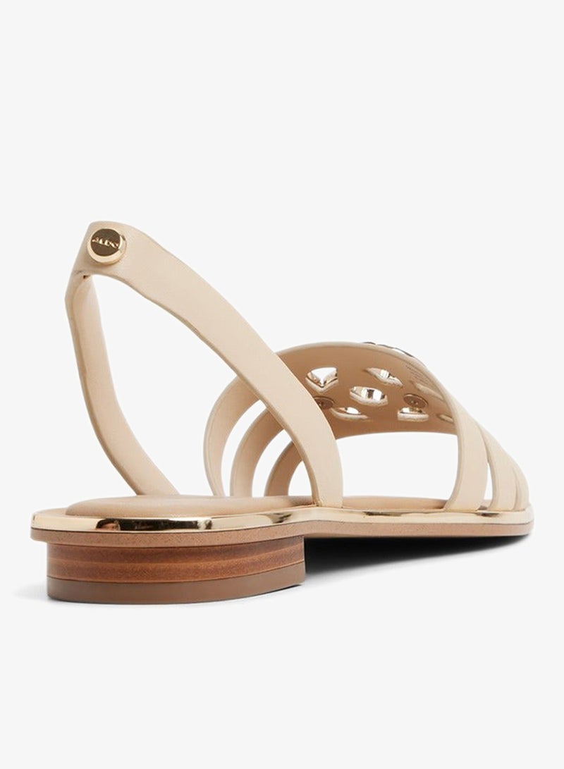 ALDO Francos Light Beige Slingback Flat Sandals - Image 2