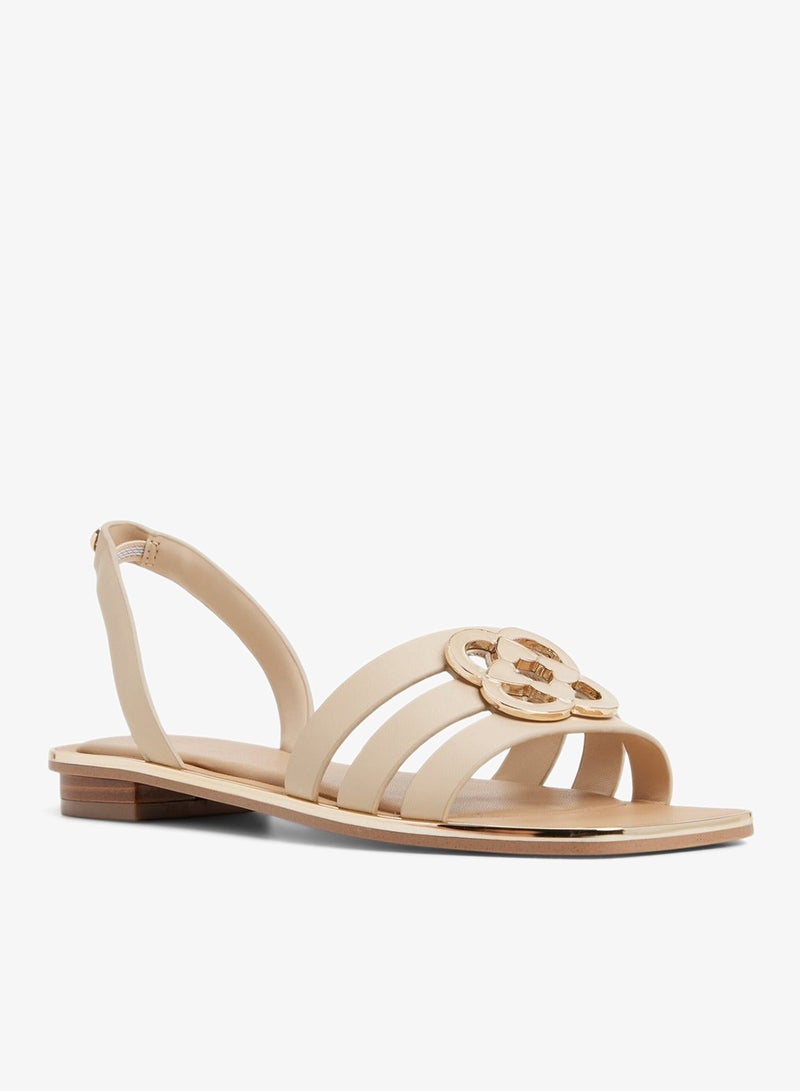 ALDO Francos Light Beige Slingback Flat Sandals - Image 3
