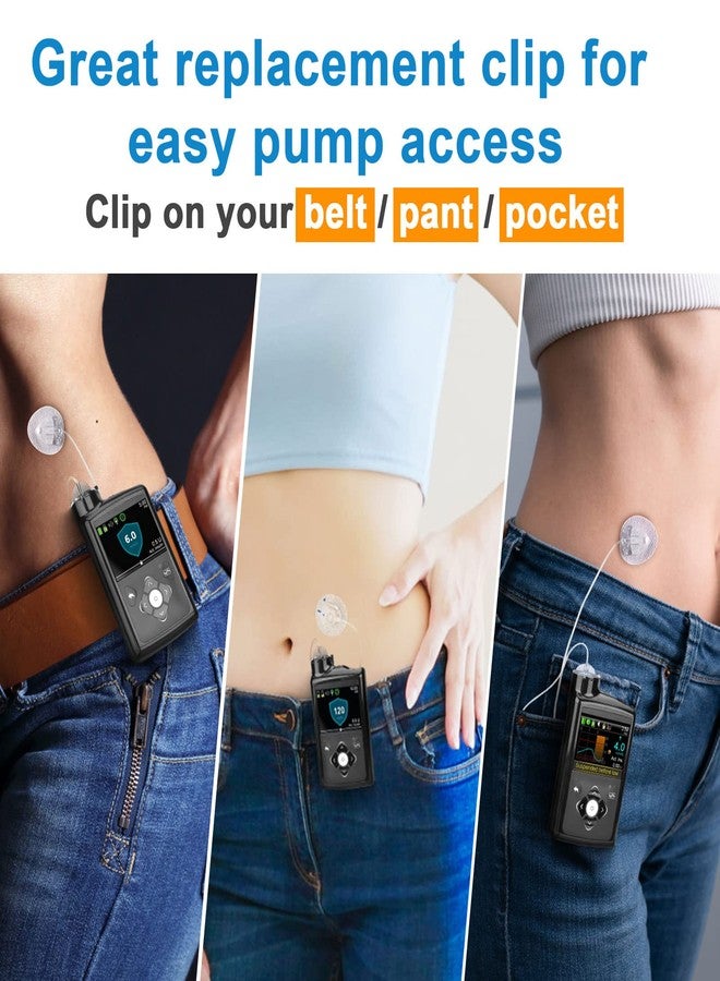 iGuerburn مشبك حزام الأنسولين من iGuerburn، قطعتان، لمضخات الأنسولين Medtronic MiniMed 670G و770G و780G و630G و640G، وملحقات Medtronic 780G لمرضى السكري (أسود) - Image 3