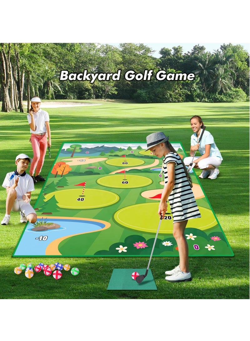 Ultimate Portable Golf Training Set, Perfect for Indoor and Outdoor Practice with Chipping Mat, Hitting Mats, 20 Golf Balls and Essential Equipment for Home and Backyard Use  - Image 4